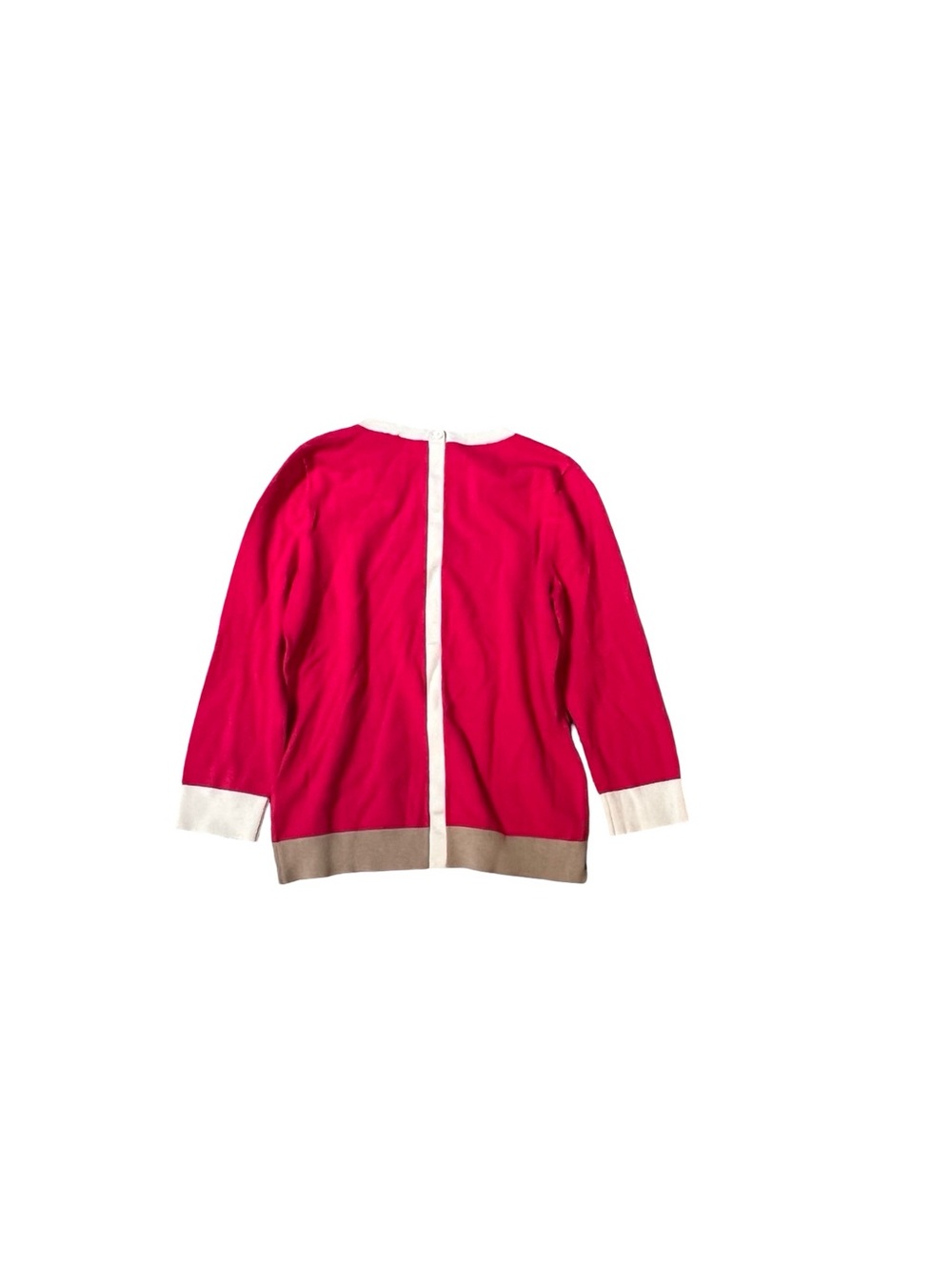 Talbots Pink Colorblock Crewneck Sweater Women’s Small Preppy Classic - Picture 3 of 4